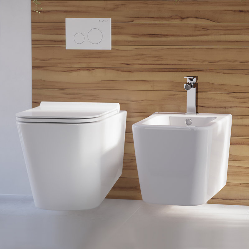 Swiss Madison Concorde DualFlush Elongated WallMount Toilet (Seat